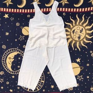 VTG | Ivory Lace Romantic Sleep Set Slip/Pants
